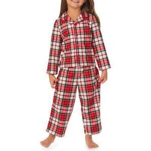 Pajamarama Plaid Classic - Cozy Jersey Pajama,White/Red Plaid 3T Toddler